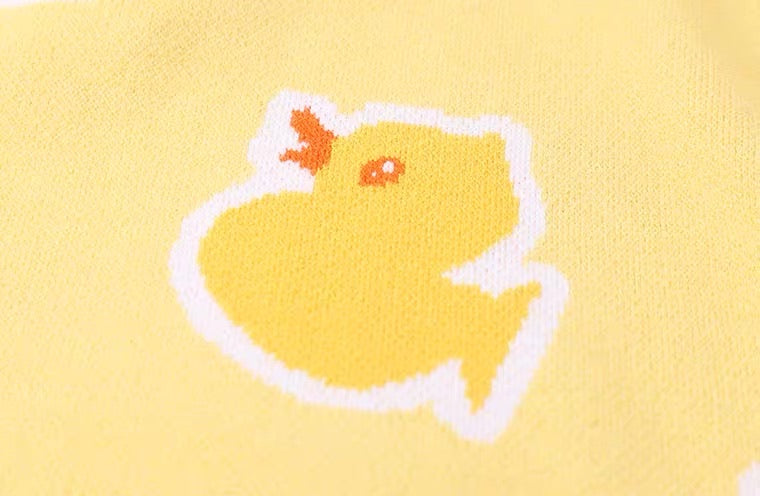 little duck creamy yellow cardigan