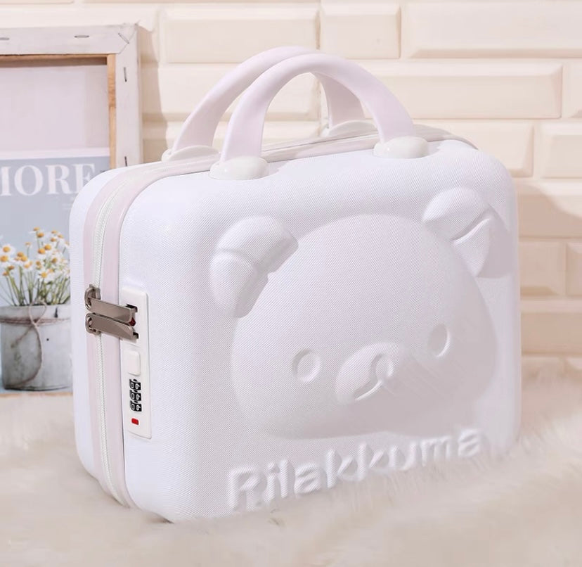 Cute Rilakkuma Canvas Travel Bag Women Small Carry-ons Luggage