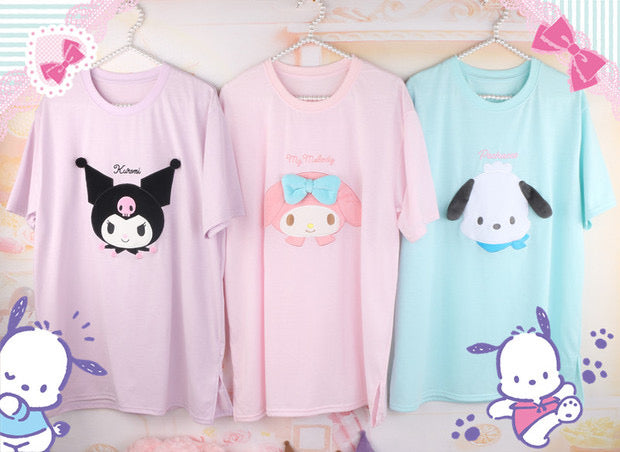 Clearance Sanrio character style mid length t-shirt