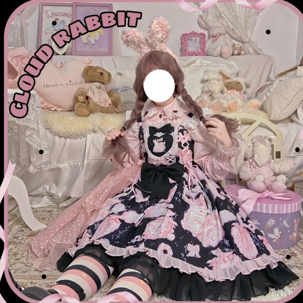 Cloud rabbit plus size Lolita dress jump skirt
