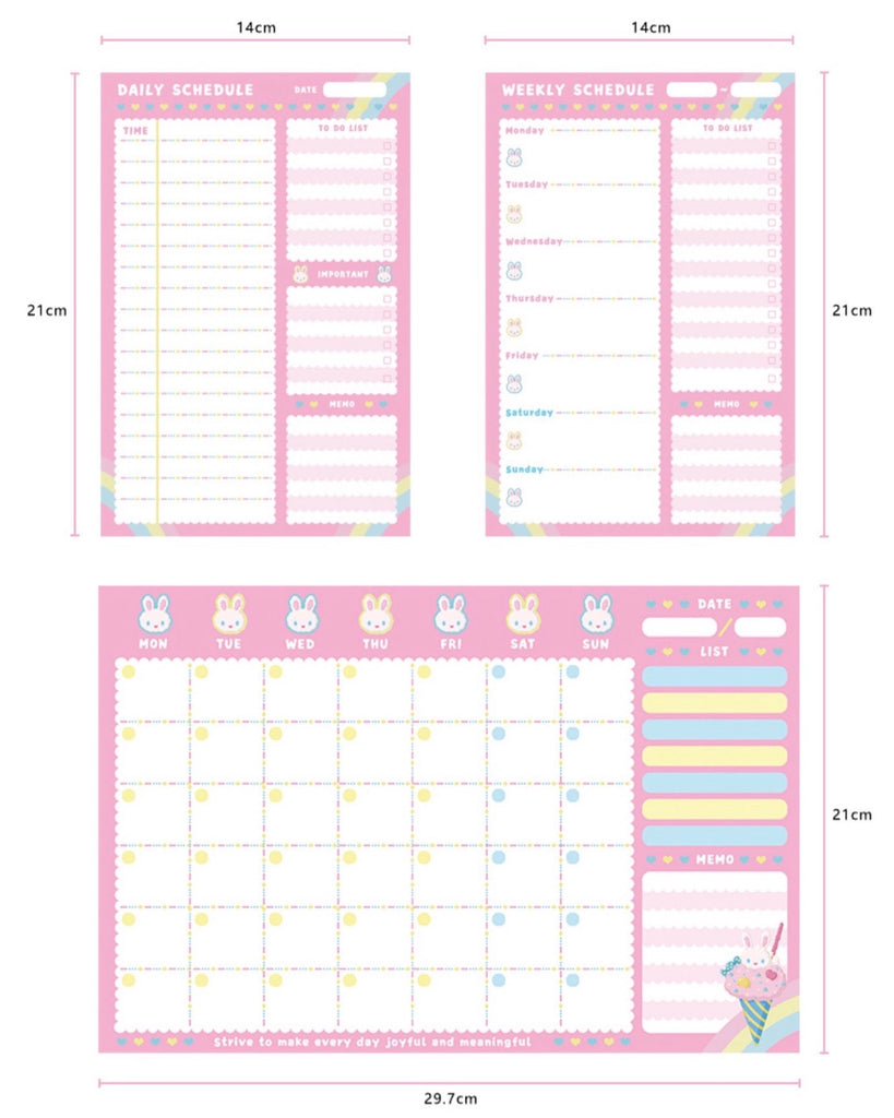 rabbit schedule set daily schedule weekly schedule monthly schedule