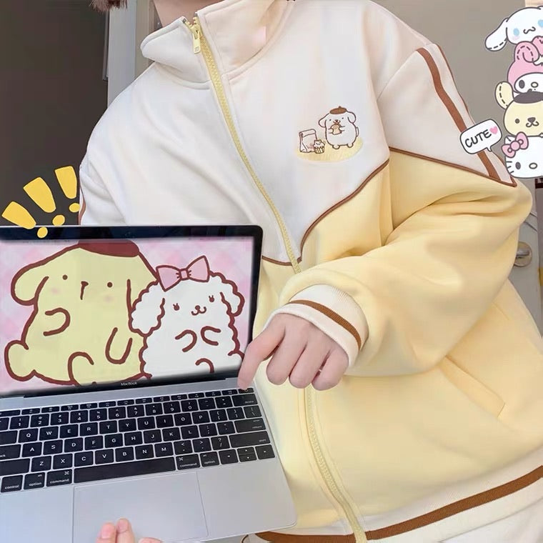 Clearance sanrio collaboration Pompom purin sportswear jacket and pants