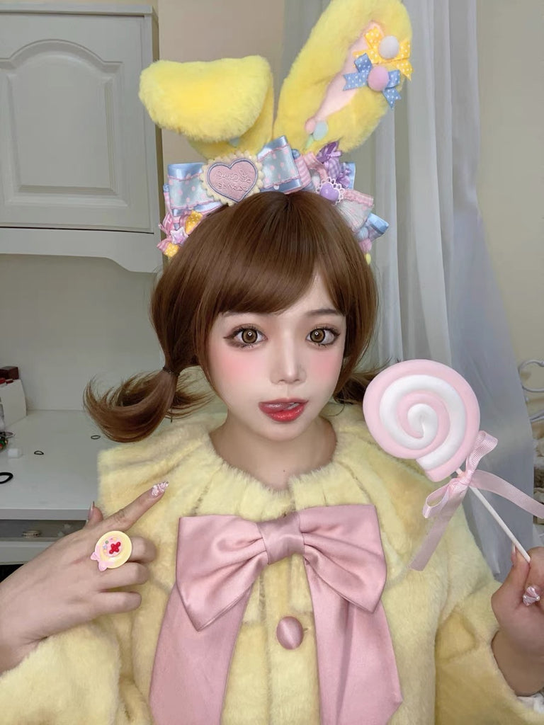 Rabbit ear KC Lolita accessories photo proper cosplay accessories