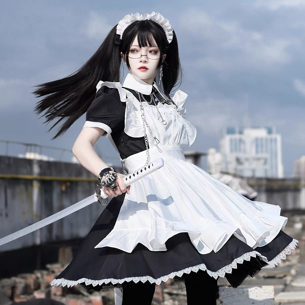 Japan anime maid dress set cosplay